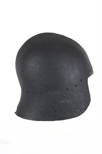 Sallet helmet from the collection of 14th-15th c. venetian armour, discovered in 1840 walled behind a vaulted crypt in the walls of the city of Chalkis, Euboia, Greece.