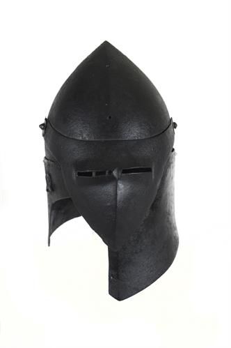 Head-piece (helmet) from the collection of 14th-15th c. venetian armour, discovered in 1840 walled behind a vaulted crypt in the walls of the city of Chalkis, Euboia, Greece.
