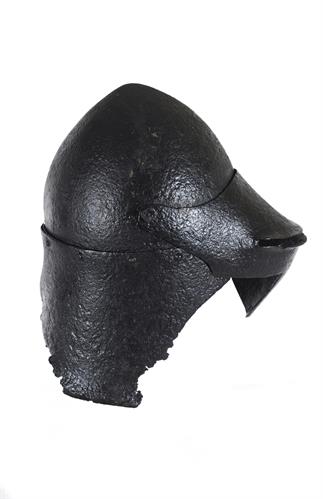 Head-piece (helmet) from the collection of 14th-15th c. venetian armour, discovered in 1840 walled behind a vaulted crypt in the walls of the city of Chalkis, Euboia, Greece.