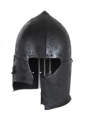 Head-piece (helmet) from the collection of 14th-15th c. venetian armour, discovered in 1840 walled behind a vaulted crypt in the walls of the city of Chalkis, Euboia, Greece.