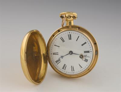 Το χρυσό ρολόι τσέπης του Σπετσιώτη καραβοκύρη Ανδρέα Χατζηαναργύρου (1781-1867). Χρονολογείται στα τέλη του 18ου αι. με αρχές του 19ου αι. και αποτελεί έργο του οίκου του Λονδίνου, Markwick Markham.