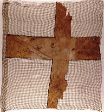Fragment of a Blue and White Flag of the Greek War of Independence.
