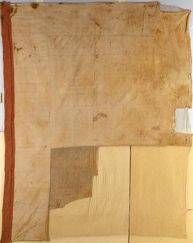 Fragment of a flag of the &quot;Supporters of Constitution&quot; (anti-government party), 1831-1832.
