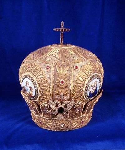 Mitre of Chrysostomos, Metropolital (bishop) of Smyrna (1867-1922).