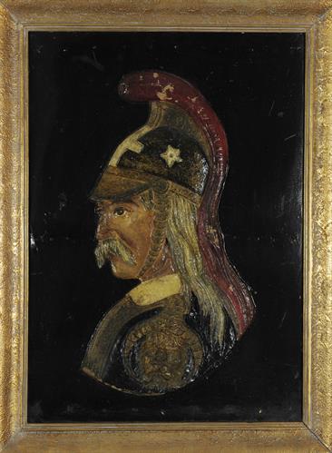 Portrait of Theodoros Kolokotronis, oil painting on paper.