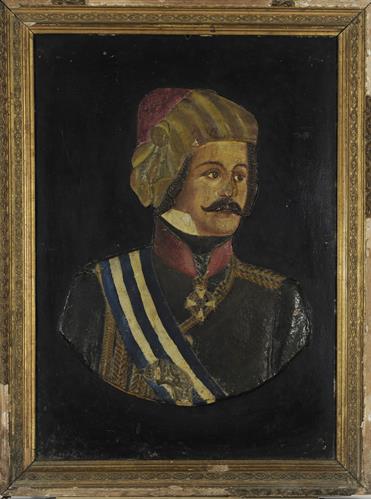 Portrait of Gordon, oil painting on paper.