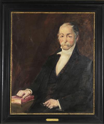Portrait of Georgios Gennadios, oil painting on canvas by J. McLure Hamilton, England, 1927.