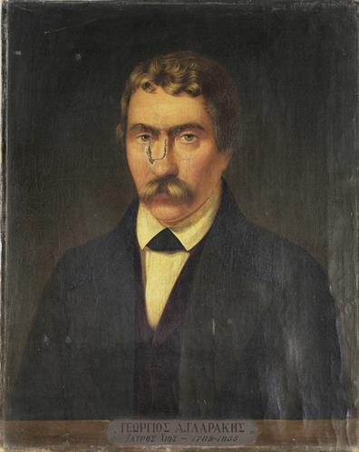 Προσωπογραφία του Γεωργίου Α. Γλαράκη, ελαιογραφία σε μουσαμά.