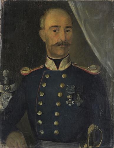 Portrait of Michail Fountouklis, oil painting on canvas.