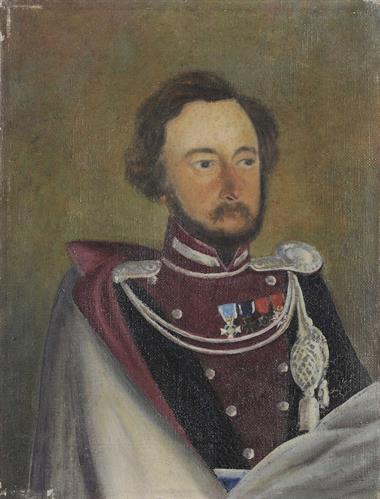 Portrait of Joseph Mindler, oil painting on canvas.