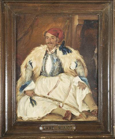 Portrait of Zachomilios, oil painting on paper.