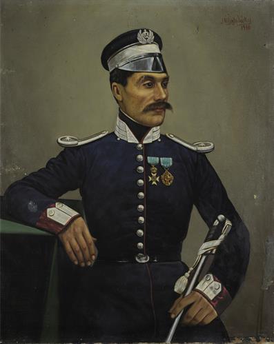 Portrait of Stylianos Gonatas, oil painting on canvas by I. Michelidakis, 1910.