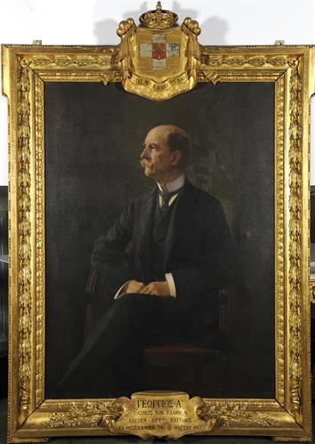 Προσωπογραφία του Γεωργίου Α&#039;, ελαιογραφία σε μουσαμά του Γεωργίου Ιακωβίδη, 1914.