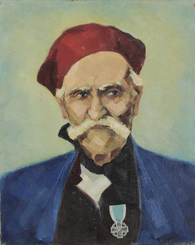 Portrait of N. Katramados or Giannouzas, oil painting on canvas.