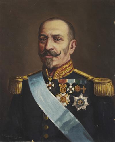 Portrait of Auguste Michel Etienne Comte Regnaud de Saint-Jean d&#039;Angély, oil painting on canvas by E. Pantazopoulos.