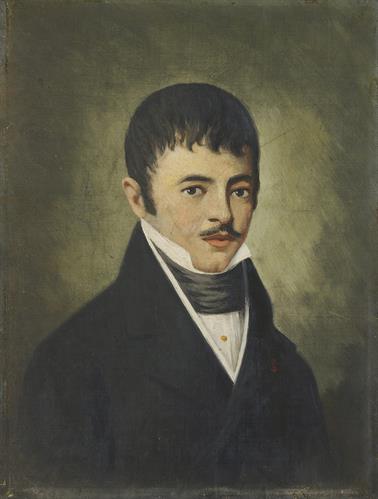 Portrait of Konstantinos Rados, oil painting on canvas.