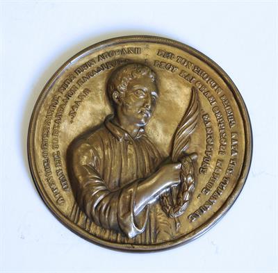 Commemorative Medal of the French expedition in Morea in 1828. Made by Pingret. Bronze (1828).