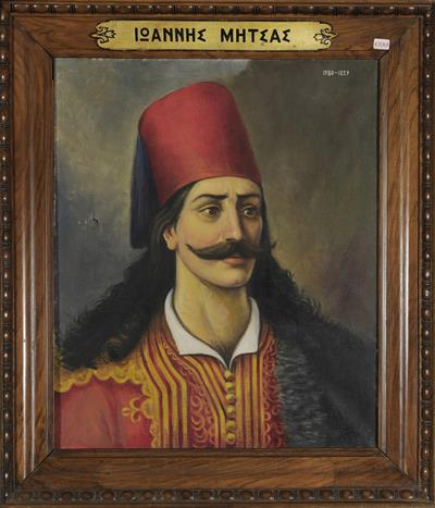 Portrait of Ioannis Mitsas (1780-1827), oil painting on canvas.