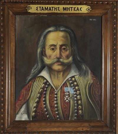 Portrait of Stamatis Mitsas, oil painting on canvas.