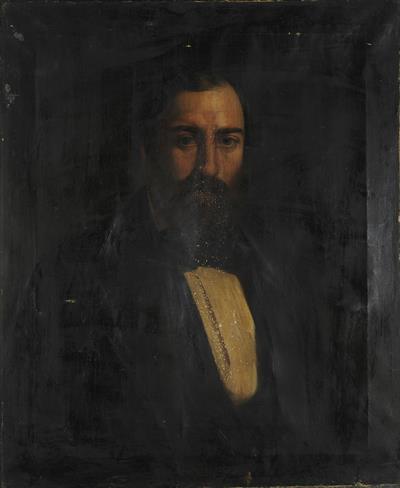 Προσωπογραφία του Ιωάννη Ν. Δεληγιάννη, ελαιογραφία σε μουσαμά.