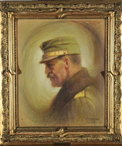 &quot;Εκστρατεία 1913&quot;, Προσωπογραφία του Διαδόχου Κωνσταντίνου, ελαιογραφία σε μουσαμά του Γεωργίου Στρατηγού.