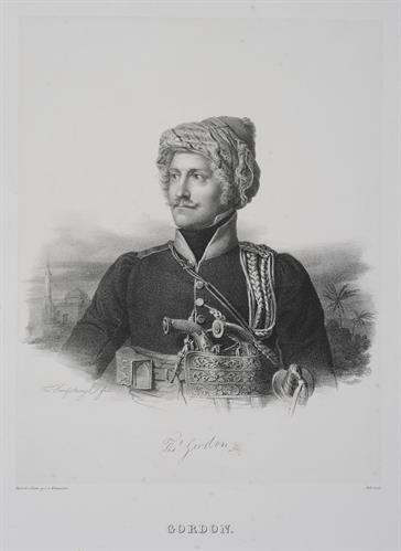 Ο φιλέλληνας και στρατιωτικός Thomas Gordon. Λιθογραφία από το λεύκωμα του Karl Krazeisen &quot;Bildnisse ausgezeichneter Griechen und Philhellenen, nebst einigen Ansichten und Trachten. Nach der Nature gezeichnet und herausegegeben von Karl Krazeisen&quot;, Μόναχο