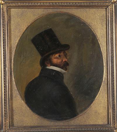 Προσωπογραφία του Αλεξάνδρου Μαυροκορδάτου, ελαιογραφία σε ξύλο του E. Adjiritis, Μόναχο.