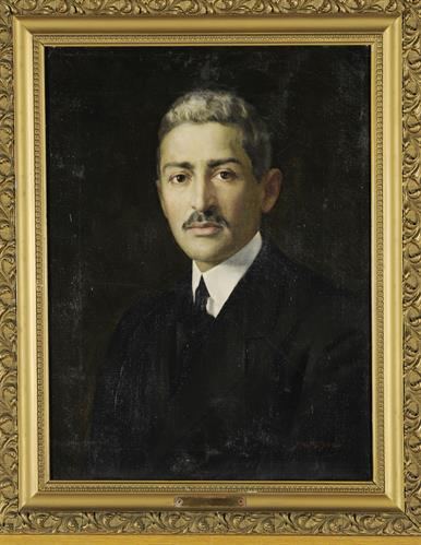 Portrait of Ion Dragoumis, oil painting on canvas by Georgios N. Roilos.