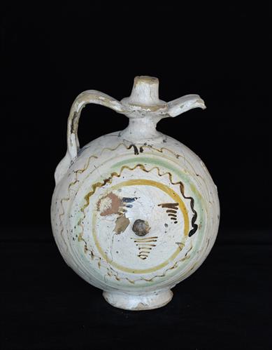 Tsotra ceramic flask. Italy (?), late 18th century (?).
