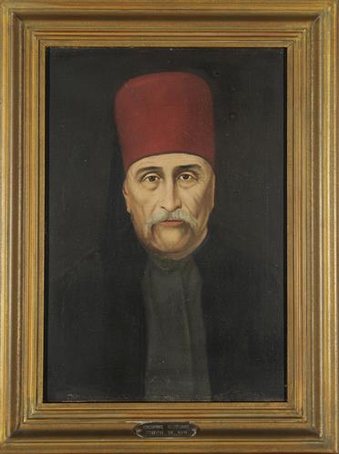 Portrait of Konstantinos Chatzigiannis, oil painting on canvas.