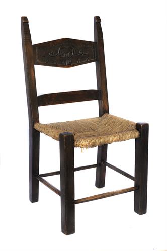 Καρέκλα με ψάθινο κάθισμα από την Κρήτη ή την Κύπρο, Ιστορική οικία Λαζάρου Κουντουριώτη-Ύδρα