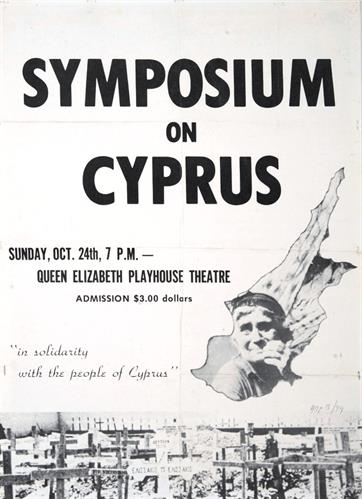 &quot;SYMPOSIUM ON CYPRUS&quot; (ΣΥΜΠΟΣΙΟ ΓΙΑ ΤΗΝ ΚΥΠΡΟ). Πολιτική Αφίσα.