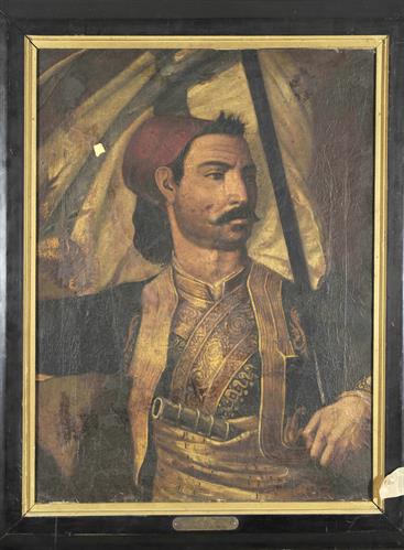 Προσωπογραφία του Πετρόμπεη Μαυρομιχάλη, ελαιογραφία σε μουσαμά.