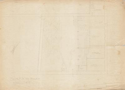 Βέροια, οικία Σιόρ Μανωλάκη. Αρχιτεκτονικό σχέδιο, κάτοψη ισογείου, προσχέδιο, για τον Σύλλογο Ελληνική Λαϊκή Τέχνη, 1936