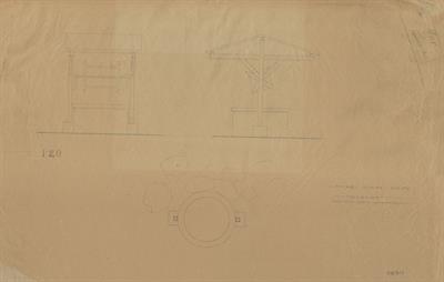 Ιωάννινα, οικία Μίσιου. Αρχιτεκτονικό σχέδιο, πηγάδι, προσχέδιο όψεων και κάτοψης, για τον Σύλλογο Ελληνική Λαϊκή Τέχνη, 1938