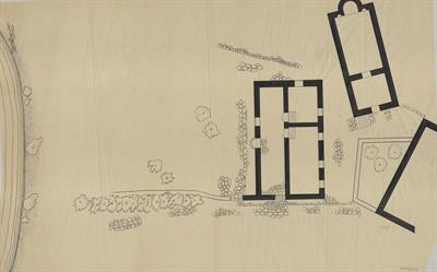 Καστοριά, οικία Τσετσαπά. Αρχιτεκτονικό σχέδιο, γενική κάτοψη, για τον Σύλλογο Ελληνική Λαϊκή Τέχνη, 1936