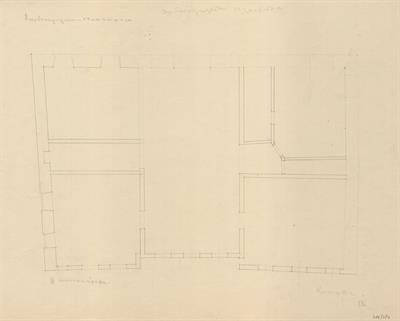 Κλεισούρα Καστοριάς, παρθεναγωγείο. Αρχιτεκτονικό σχέδιο, κάτοψη ορόφου, προσχέδιο, του Βαλάτα Γ. για τον Σύλλογο Ελληνική Λαϊκή Τέχνη, 1937