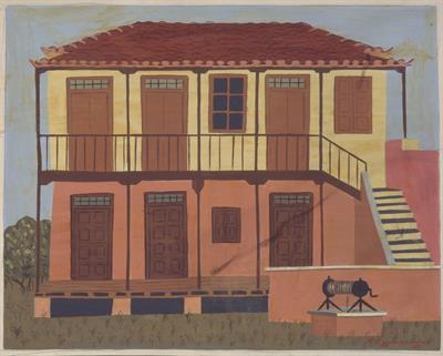 Σπίτι (Αθήνα;), τέμπερα, του Εγγονόπουλου Νίκου, 1937