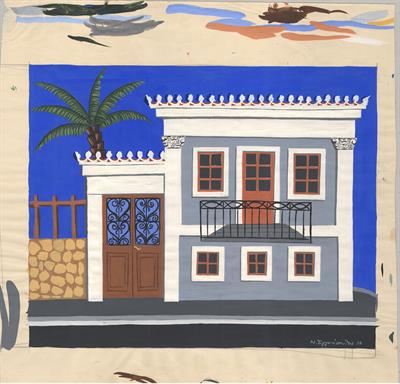 Σπίτι (Αθήνα;), τέμπερα, του Εγγονόπουλου Νίκου, 1938