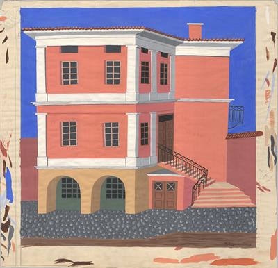 Σπίτι (Αθήνα;), τέμπερα, του Εγγονόπουλου Νίκου, 1938