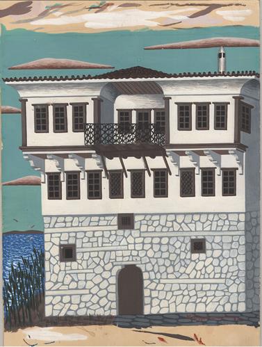 Σπίτι Πηχεών στην Καστοριά, τέμπερα, του Εγγονόπουλου Νίκου, 1948