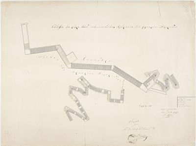 &quot;Κάτοψις της μέχρι τούδε κατασκευασθείσης κλίμακος του φρουρίου Παλαμηδίου&quot;. Τοπογραφικό σχέδιο του Δ. Ιατρίδη, 27/5/1850. Το σχέδιο προέρχεται από την προσωπική συλλογή του στρατηγού Πέτρου Στ. Λυκούδη.