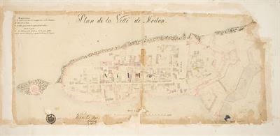 &quot;Plan de la ville de Modon&quot;. Τοπογραφικό σχέδιο της πόλης της Μεθώνης. Του Smolenita, μηχανικού του στρατού, εποχή Όθωνος, (1832-1862). Το σχέδιο προέρχεται από την προσωπική συλλογή του στρατηγού Πέτρου Στ. Λυκούδη.