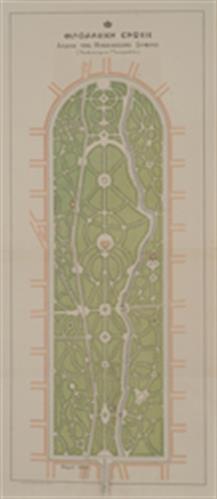 Άλσος Βασιλίσσης Σοφίας στον Ποδονίφτη (&#039;Τουραλή&#039;), της Φιλοδασικής Ένωσης. Τοπογραφικό σχέδιο, λιθογραφείο Β. Παπαχρυσάνθου.