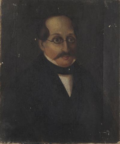 Προσωπογραφία του Αλεξάνδρου Μαυροκορδάτου, ελαιογραφία σε μουσαμά.