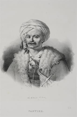 Ο Γάλλος στρατιωτικός και φιλέλληνας Charles Fabvier. Λιθογραφία από το λεύκωμα του Karl Krazeisen &quot;Bildnisse ausgezeichneter Griechen und Philhellenen, nebst einigen Ansichten und Trachten. Nach der Nature gezeichnet und herausegegeben von Karl Krazeisen