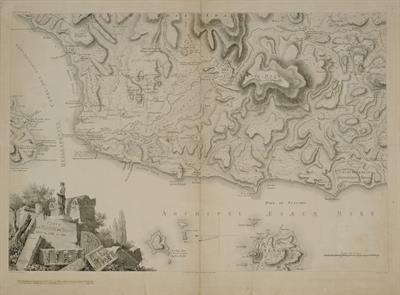 &quot;CARTE DE LA PLAINE DE TROIE levee en 1786 et 1787&quot;. Τοπογραφικός χάρτης της ευρύτερης περιοχής της Τροίας. Ασπρόμαυρη χαλκογραφία, των L.F. Cassas, Bouelet, J.D. Barbie du Bocage, 1819