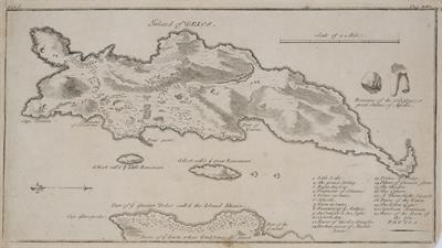 &quot;Island of DELOS&quot;. Χάρτης της Δήλου. Ασπρόμαυρη χαλκογραφία, [Joseph Pitton de Tournefort, 1718;].
