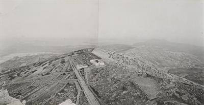 Santorini Island. Profitis Elias Monastery at the Temple of Apollo Karneios. Photograph by Carl Siele, 1910. It was exhibited at the International Exhibition of Rome in 1911.