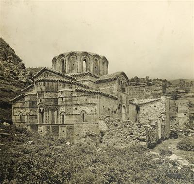 Mystras. The church of Agioi Theodoroi. Photograph by Carl Siele, 1910. It was exhibited at the International Exhibition of Rome in 1911.